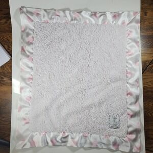 Little Giraffe baby blanketโ pink security satin Polka Dot plush 20 x 23 luxury